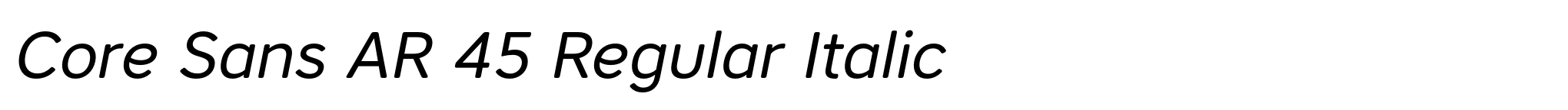 Core Sans AR 45 Regular Italic image